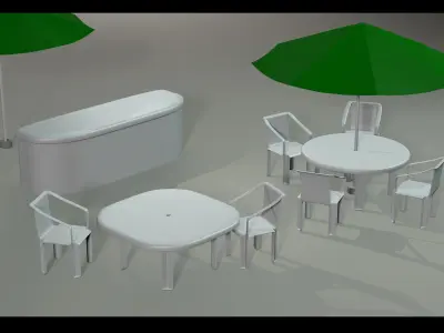 3D Restaurant Furniture 3D model