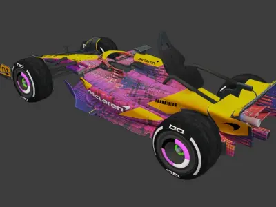 McLaren Formula 1 Team Race Car Digital pubg Low-poly 3D model