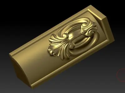 pattern CNC gold-plated sculpted wooden frame pattern 3D model  3D model