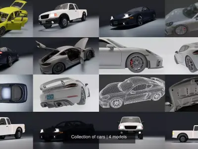 Collection of cars 3D Model Pack