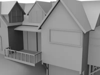 Cottage Home Low-poly 3D model
