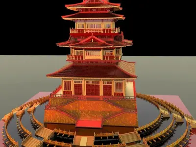 Chinese palace temple  3D model