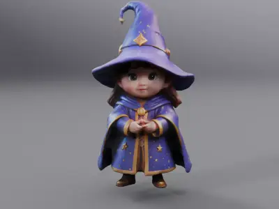 baby wizard 3D model