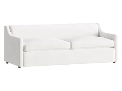 GREY PERFORMANCE FABRIC SLEEPER SOFA 3D model