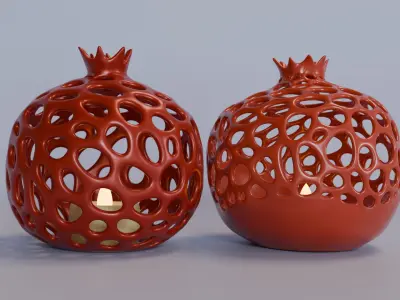 pomegranate tealight covers 3D print model