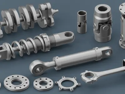 Hard Surface Mechanical Kitbash  Quad Topology  Volume 1 Low-poly 3D model