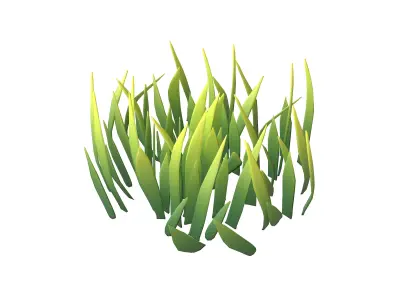 Cartoon Grass v2 003 Low-poly 3D model