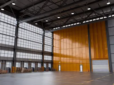 Industrial Warehouse 3D Model - blend - fbx - obj 3D model