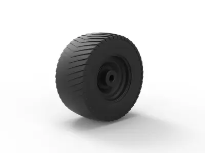 Rear wheel from Pulling tractor 3D print model