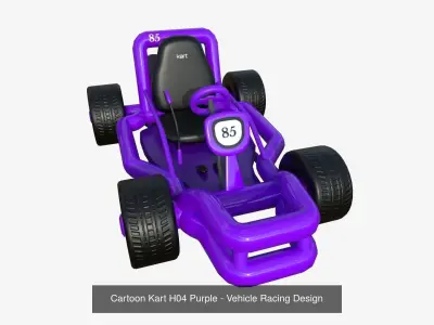 10 Cartoon Kart H Collection - Vehicle Racing Design 3D Model Pack
