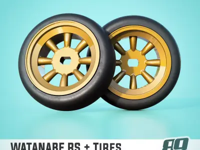 RS Watanabe wheels set for RC drifting wltoys - multi offset 3D print model