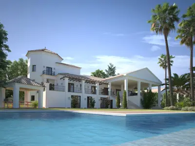 3D model of 2022 luxury fashion villa exterior 75 3D model