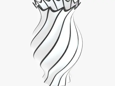 Vase porcelain 4 3D model