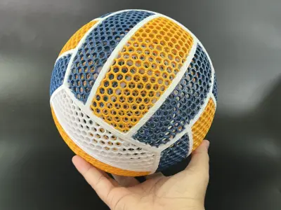 AIRLESS VOLLEYBALL - STL - 3MF MULTICOLOR 3D print model