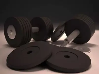 Dumbbells set of 3D model