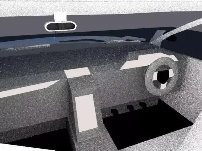 Interior Sedan 3D KRN Low-poly 3D model