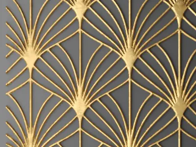 Panel lattice grille 3D model