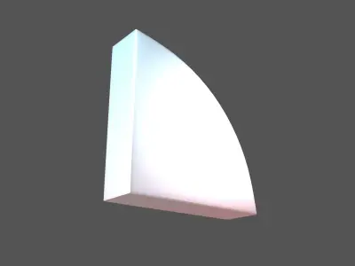 Quarter Circle v1 004 Low-poly 3D model