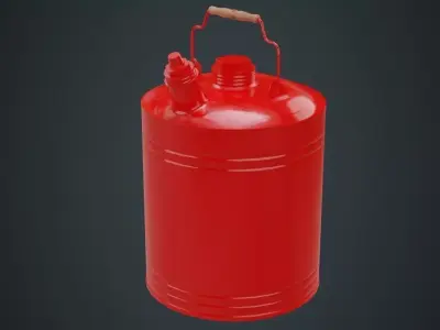 Fuel Can 4A Low-poly 3D model
