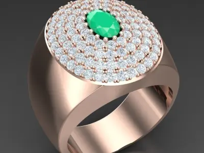 Luxury Men Rings Designs 6MR041 3D print model