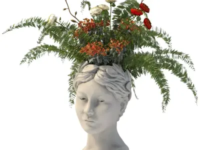 face vase decoration 3D model