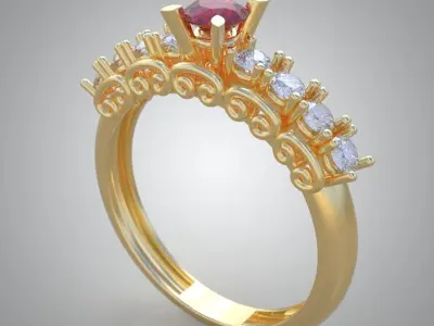 Ring 3D model 0229 3D printable model6 3D print model