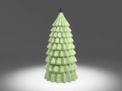Christmas Tree Candle 3D model