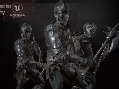 SkinnyOrc 7 Low-poly 3D model