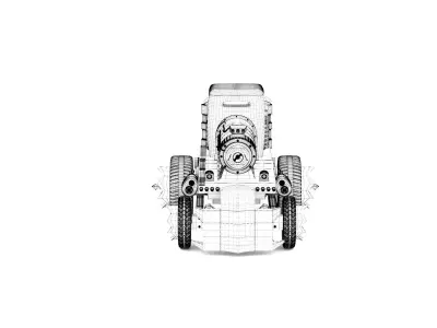 post apocalyptic car 3D model