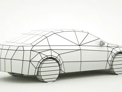 Generic Sedan v20 Low-poly 3D model