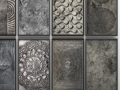 Collection of paintings for walls 13 3D model