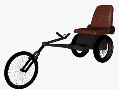 sport disable wheel chair model Low-poly 3D model