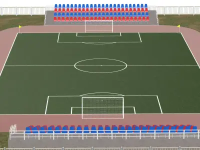 Soccer stadium 3D model