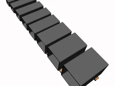 5 8in Wall Square Tube 3D model