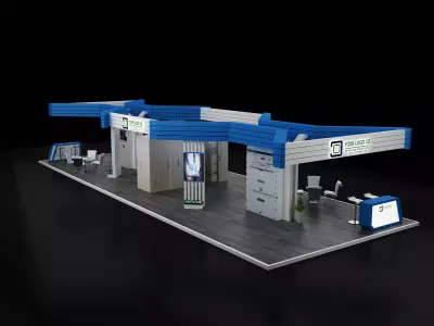 Booth Exhibition Stand a 619a 3D model