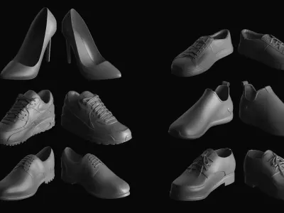 Basemesh Shoes Collection 3D model