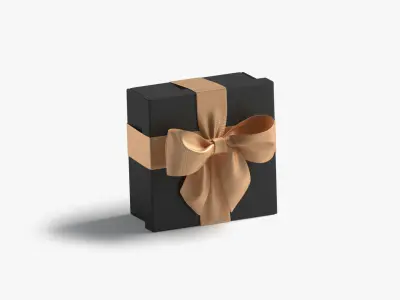 Gift boxes set - 3 box shapes Low-poly 3D model
