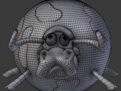 Bull christmas ball 3D model