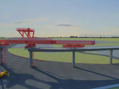 Overhead Crane 3D model