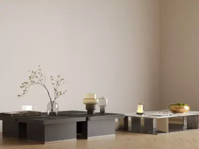 modern light luxury style coffee table 3D model