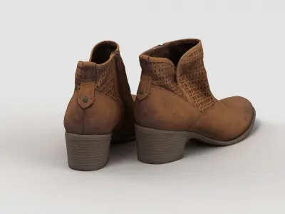Platform Boots 3D model
