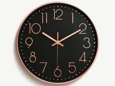 Simple silent wall clock 3D model