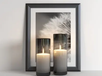 set330 dandelion candle 3D model