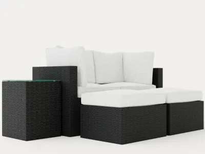 Zambia Sofa Group Low-poly 3D model