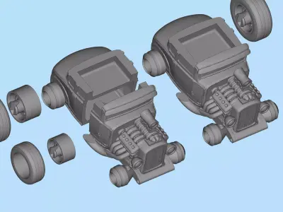 Grim Reaper Hot Rod STL Car Model 3D print model