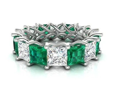 Ring M126 The luxury female ring with gems wedding Size 14 USA 3D print model