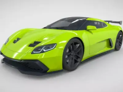 Realistic Racing Car 3D Model 3D model