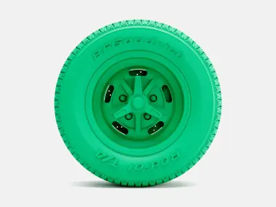 15x8 Kidney Bean Wheel BFGoodrich Radial Tire 3D print model