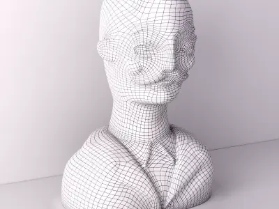 Gabriel Painted Head Vase 3D model