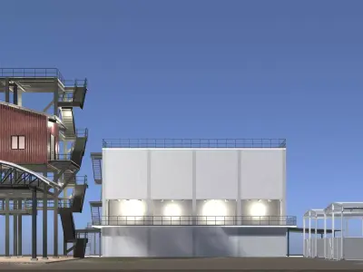 Industrial building layout 25-39 3D model